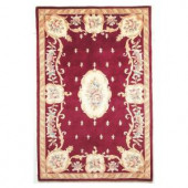 Kas Rugs Classy Aubusson Ruby 5 ft. 3 in. x 8 ft. Area Rug