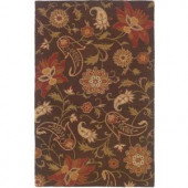 LR Resources Transitional Brown Rectangle 3 ft. 6 in. x 5 ft. 6 in. Plush Indoor Area Rug