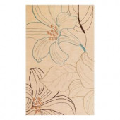 Kas Rugs Morning Lily Beige 3 ft. 3 in. x 5 ft. 3 in. Area Rug