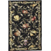 Home Decorators Collection Fruit Garden Black 2 ft. 9 in. x 4 ft. 9 in. Area Rug