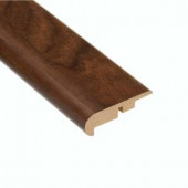 Home Legend High Gloss Monterrey Walnut 11.13 mm Thick x 2-1/4 in. Wide x 94 in. Length Laminate Stair Nose Molding