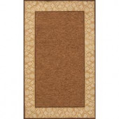 Momeni Terrace Floral Scroll Mocha 8 ft. x 10 ft. All-Weather Patio Area Rug