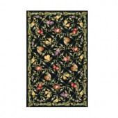Home Decorators Collection Fruit Garden Black 8 ft. 9 in. x 11 ft. 9 in. Area Rug