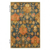 Kas Rugs Simple Perfection Blue/Yellow 5 ft. x 8 ft. Area Rug