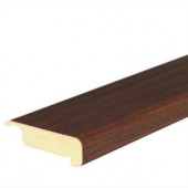 Mohawk Ebony Teak 19.05 in. Thick x 2.5 in. Width x 94 in. Length Stair Nose Laminate Molding