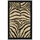 Mohawk Zebra Safari Black 2 ft. 6 in. x 3 ft. 10 in. Accent Rug