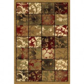 LA Rug Inc. 125/60 Melange Collection, brown, olive green, red and black, and cream colors 2 ft. x 4 ft. Indoor Accent Rug