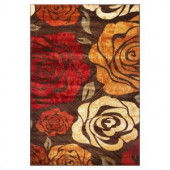 Kas Rugs All About Roses Mocha 7 ft. 10 in. x 9 ft. 10 in. Area Rug