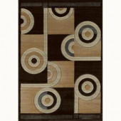 United Weavers Spiral Canvas Chocolate 5 ft. 3 in. x 7 ft. 6 in. Contemporary Area Rug
