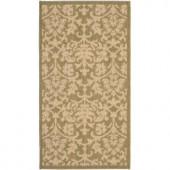 Safavieh Courtyard Olive/Natural 2.6 ft. x 5 ft. Area Rug