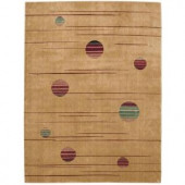 Nourison Overstock Parallels Gold 5 ft. 6 in. x 7 ft. 5 in. Area Rug