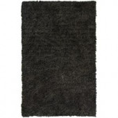 Lanart Palazzo Shag Charcoal 3 ft. x 4 ft. 6 in. Area Rug