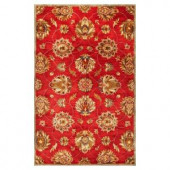 Kas Rugs In Style Kashan Red 5 ft. x 8 ft. Area Rug