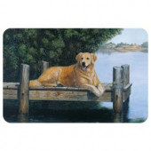 Bungalow Flooring Printed Golden By Dunes Mat by Mia Lane 17.5 in. x 26.5 in.