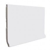 U.S. Ceramic Tile Color Collection Bright Tender Gray 3-3/4 in. x 6 in. Ceramic Stackable Cove Base Wall Tile