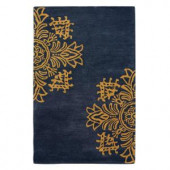 Home Decorators Collection Tempo Blue/Gold 5 ft. 3 in. x 8 ft. 3 in. Area Rug