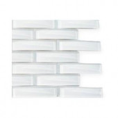 Splashback Tile White Pelican Glass Floor and Wall Tile - 6 in. x 6 in. Tile Sample