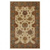 Kas Rugs Antiquity Oushak Ivory/Blue 8 ft. x 10 ft. 6 in. Area Rug