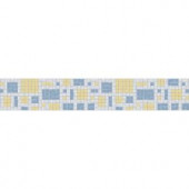 Mosaic Loft Scatter Beach Border 117.5 in. x 4 in. Glass Wall and Light Residential Floor Mosaic Tile