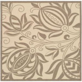 Safavieh Courtyard Natural/Brown 6.6 ft. x 6.6 ft. Square Area Rug