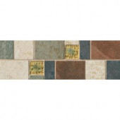Daltile Continental Slate 4 in. x 12 in. x 6mm Porcelain Decorative Accent Mosaic Floor and Wall Tile