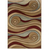 LR Resources Contemporary Brown and Blue Rectangle 7 ft. 9 in. x 9 ft. 9 in. Plush Indoor Area Rug