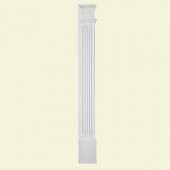 Fypon 81 in. x 3 in. x 1-5/8 in. Pilaster Fluted Molded Plinth Smooth