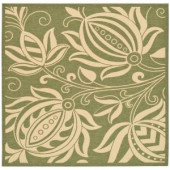 Safavieh Courtyard Olive/Natural 6.6 ft. x 6.6 ft. Square Area Rug