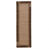 Home Decorators Collection Plaza Beige and Brown 2 ft. 6 in. x 12 ft. Runner