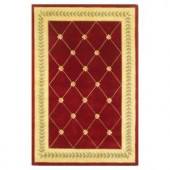 Kas Rugs French Trellis Ruby/Gold 5 ft. 3 in. x 8 ft. Area Rug