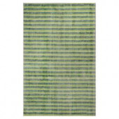 Kas Rugs Subtle Stripe Green/Ivory 8 ft. x 10 ft. Area Rug