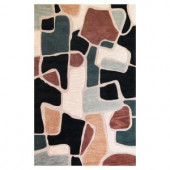 Kas Rugs Contempo Rocks Beige/Blue 7 ft. 9 in. x 9 ft. 9 in. Area Rug