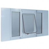 Ideal Pet 7.5 in. x 10.5 in. Medium Chubby Kat Plastic Frame Door for Installation Into 27 to 32 in. Wide Sash Window