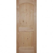 Builder's Choice 2-Panel Solid Core Unfinished Arch Top Knotty Alder Prehung Interior Door
