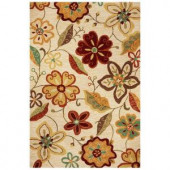 Kas Rugs Floral Sunrise Ivory 3 ft. 3 in. x 5 ft. 3 in. Indoor/Outdoor Area Rug