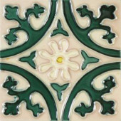 Solistone Hand Painted Deco 6 in. x 6 in. Ceramic Wall Tile