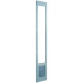 Ideal Pet 5 in. x 7 in. Small White Aluminum Pet Patio Door Fits 75 in. to 77.75 in. Tall Aluminum Slider