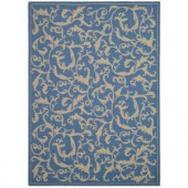 Safavieh Courtyard Blue/Natural 8 ft. x 11 ft. Area Rug