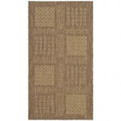 Safavieh Courtyard Brown/Natural 4 ft. x 5.6 ft. Area Rug
