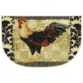 Mohawk Bergerac Rooster Neutral 18 in. x 30 in. Accent Slice Kitchen Rug