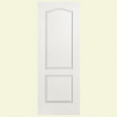 Masonite Safe-N-Sound Smooth 2-Panel Arch Top Solid Core Primed Composite Interior Door Slab