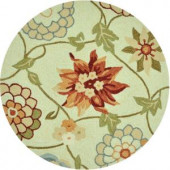 Loloi Rugs Summerton Life Style Collection Ivory Floral 3 ft. Round Area Rug