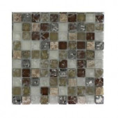 Splashback Tile Helter Skelter Mixed Materials Floor and Wall Tile - 6 in. x 6 in. Tile Sample