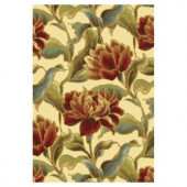 Kas Rugs Spacious Florals Ivory 3 ft. 3 in. x 4 ft. 7 in. Area Rug