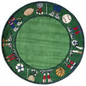 Momeni Caprice Collection Grass 5 ft. x 5 ft. Round Area Rug