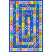LA Rug Inc. Fun Time Snakes & Ladders Multi Colored 39 in. x 58 in. Area Rug