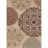 Orian Rugs Aston White 7 ft. 10 in. x 10 ft. 10 in. Area Rug