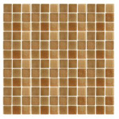 EPOCH Spongez S-Brown-1410 Mosaic Recycled Glass 12 in. x 12 in. Mesh Mounted Floor & Wall Tile (5 Sq. Ft./Case)