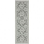 Safavieh Courtyard Light Grey/Anthracite 2.6 ft. x 8.2 ft. Area Rug