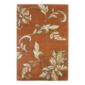 Kas Rugs Textured Bouquet Spice 8 ft. x 10 ft. Area Rug